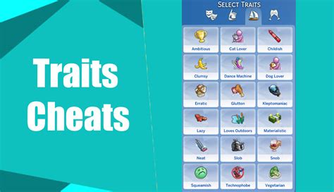 Click to enlarge. . Sims 4 high maintenance trait cheat
